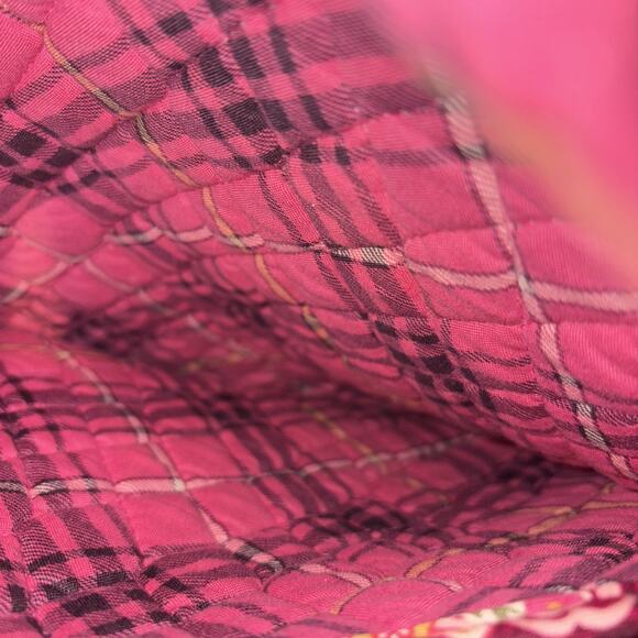 Vera Bradley Large Tote And Pencil Pouch Raspberry Paisley Pattern - Picture 5 of 11